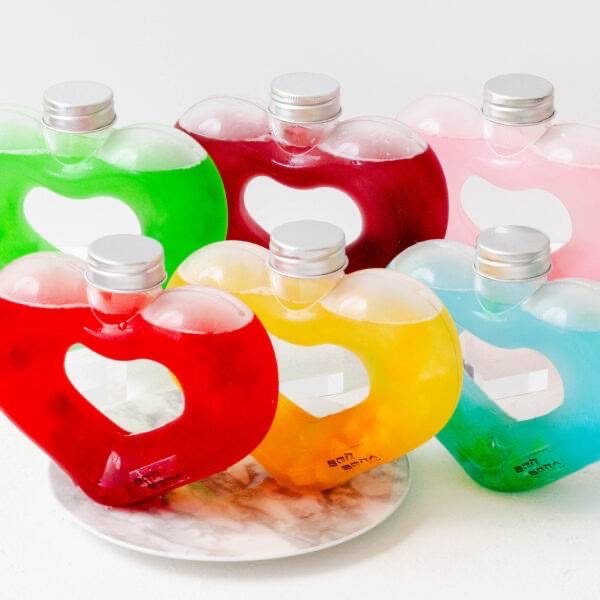 ハート型ボトル 460ml 100本 アクトU株式会社