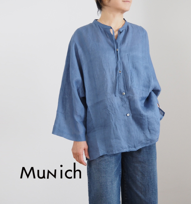Munich ミューニック 60sフレンチリネン ドルマンルーズシャツ