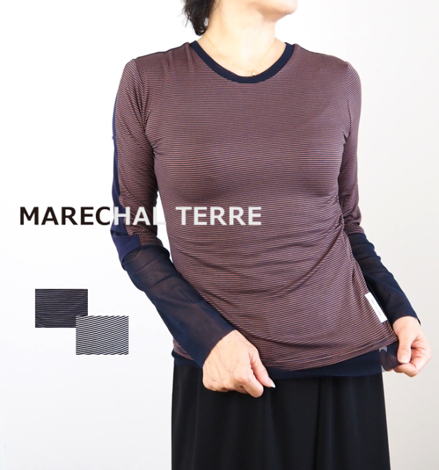 MARECHAL TERRE マルシャルテル 2way シアープルオーバーカットソー