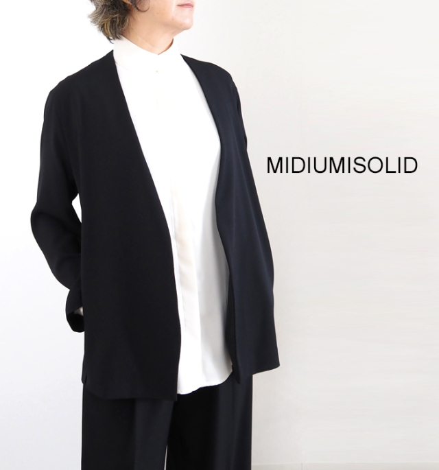 MIDIUMISOLID ミディウミソリッド ノーカラージャケット