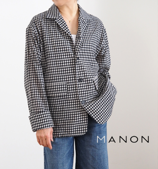 MANON マノン ギンガムチェック スピンドルジャケット