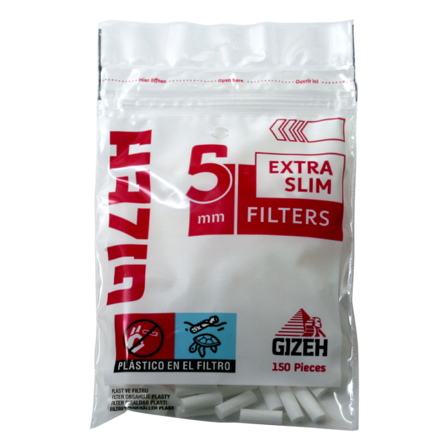 GIZEH ギゼ フィルター 5mm エクストラスリム 150個 7-21013-20 メール便可