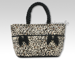 NaRaYa（ナラヤ）　リボンバッグ　ミニトート ヒョウ柄　naraya071_01