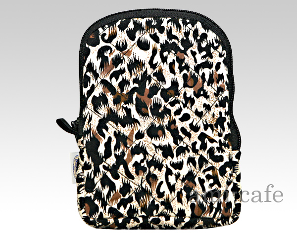 NaRaYa（ナラヤ）　コスメポーチ　スクエア型縦長タイプ ヒョウ柄01