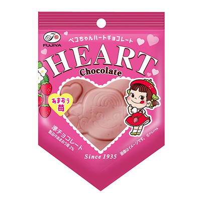 1枚ペコちゃんハートチョコレート(あまおう苺) 10入
