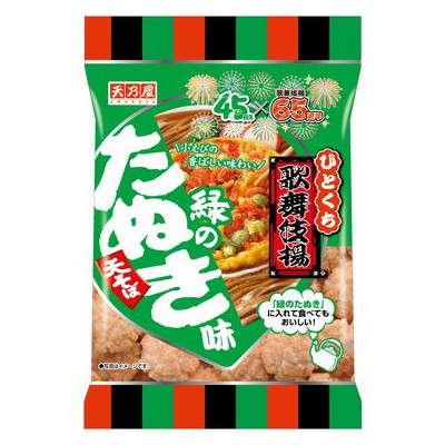 ひとくち歌舞伎揚 緑のたぬき味12入