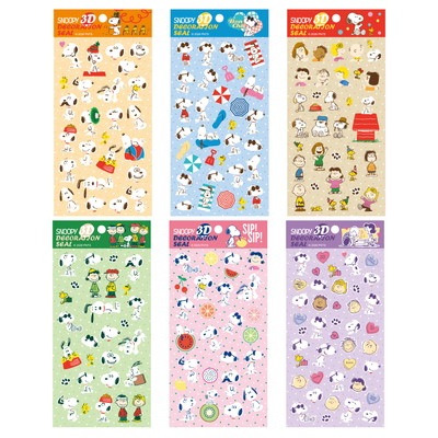 3Dデコシール スヌーピー 12枚入