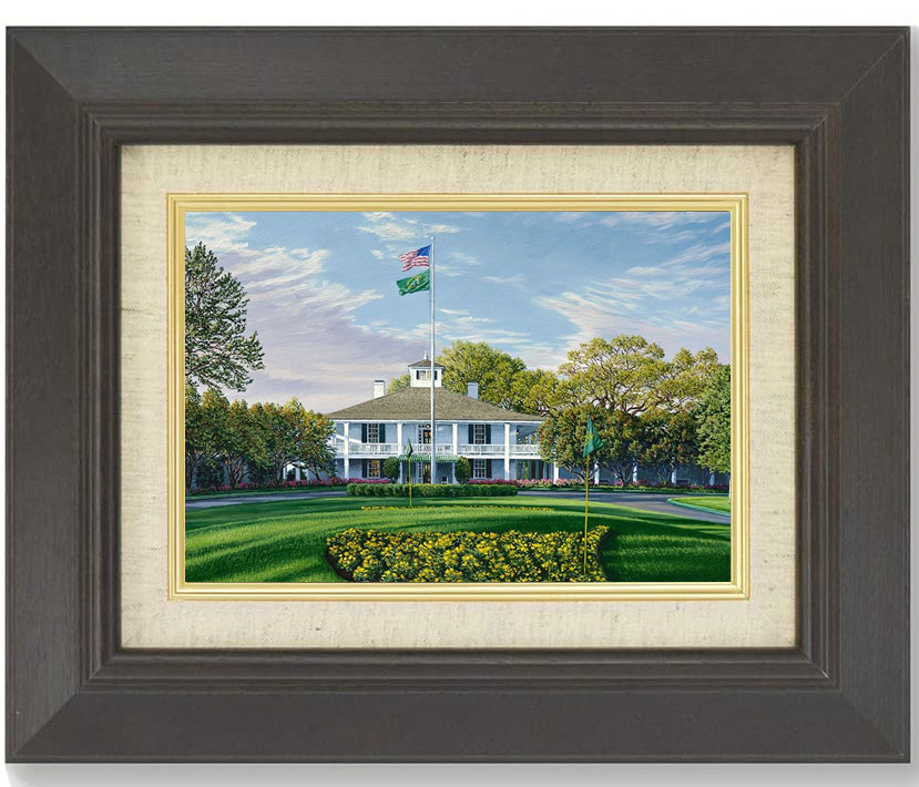 オーガスタ・ナショナル・ゴルフクラブ　直筆油絵仕上げ風景画　（2）　額縁：372×303mm