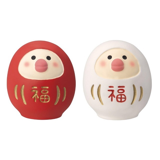 concombre（コンコンブル）新春文鳥飾り 文鳥だるま