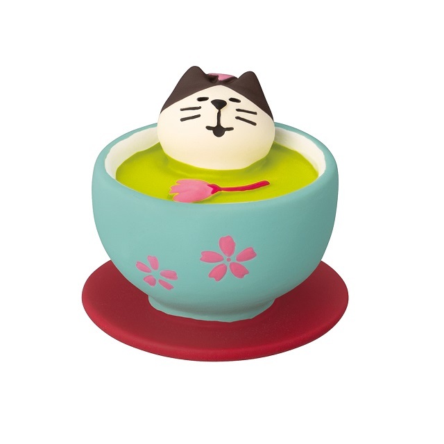concombre（コンコンブル）しあわせ、まんぷく、お花見会 ちびねこ 桜緑茶