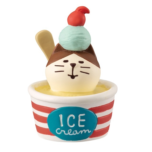 デコレ　コンコンブル　concombre　アイス屋猫ほか Amazon.co.jp: デコレ(Decole) 置物 アイス屋猫 3×2.8×H5.4cm