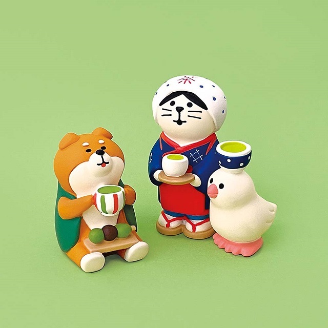 concombre（コンコンブル）福茶園 抹茶ラテ猫・いっぷくわんこ