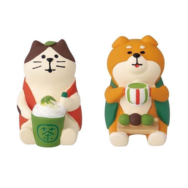 concombre（コンコンブル）福茶園 抹茶ラテ猫・いっぷくわんこ