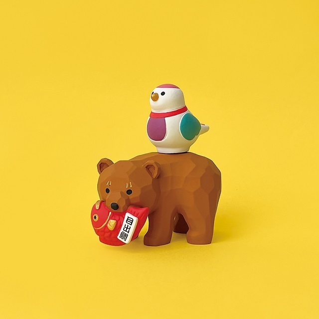 concombre（コンコンブル） 開運縁起物 福もの屋 福運び木彫熊