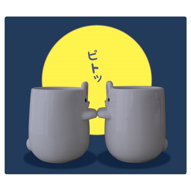 そっとそえ手湯呑 うさぎ