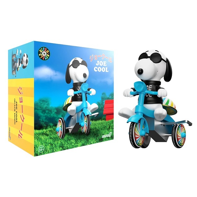 希少！SNOOPY　ジョー・クール　モーターサイクル　タグ付き未使用　レトロ SUPER7 PEANUTS スーパーサイクル ジョー・クール BlackShirt/BlueTrike