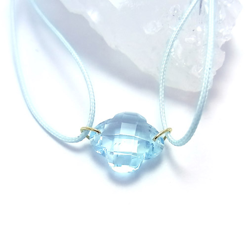 四葉型ブルートパーズブレスレット