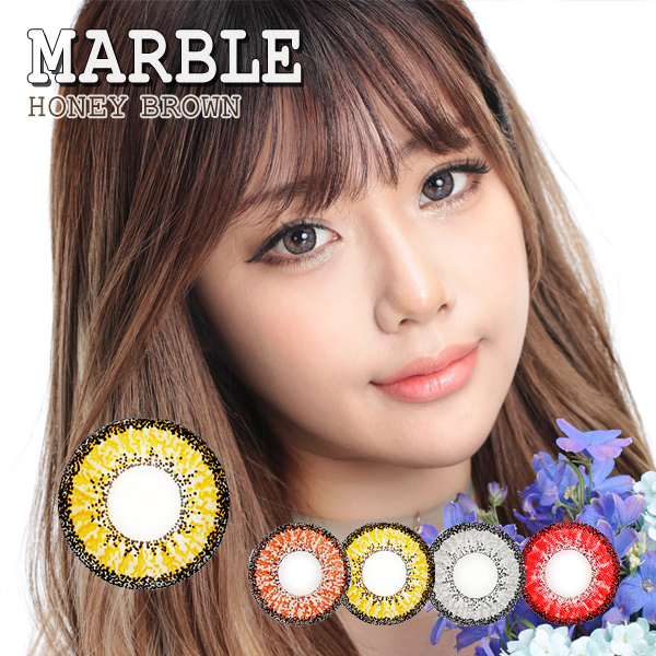 【度あり度なし】バービーアイ マーブル(Marble)ハニーブラウン1年・2枚入DIA:14.2mm激安カラコン