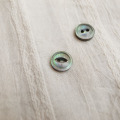 【丸型(シンプルデザイン キャッツアイ)】黒蝶貝ボタン#bt038 2穴11.5mm