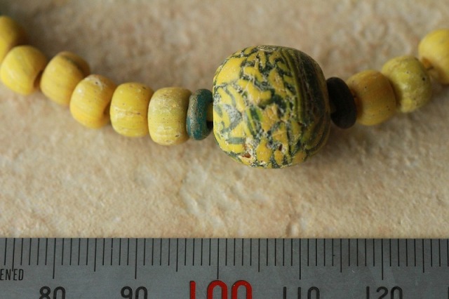 ジャワ島アンティークトンボ玉ネックレス モザイク ジャワ玉 ネックレス アンティークビーズ とんぼ玉