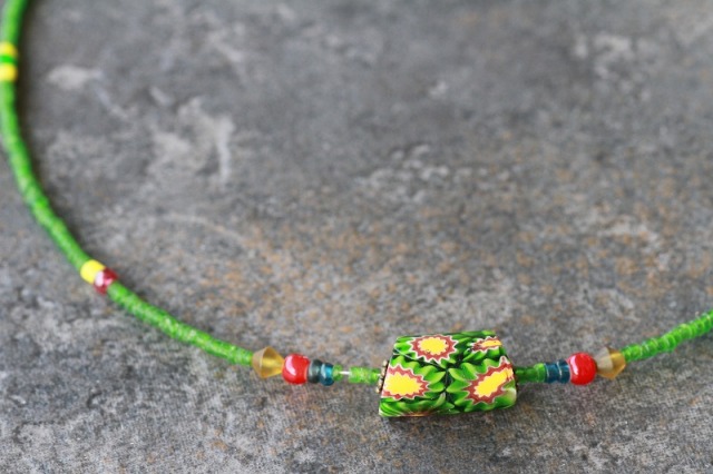 1900年 ヴェネチア製 ミルフィオリ ネックレス アンティークビーズ  