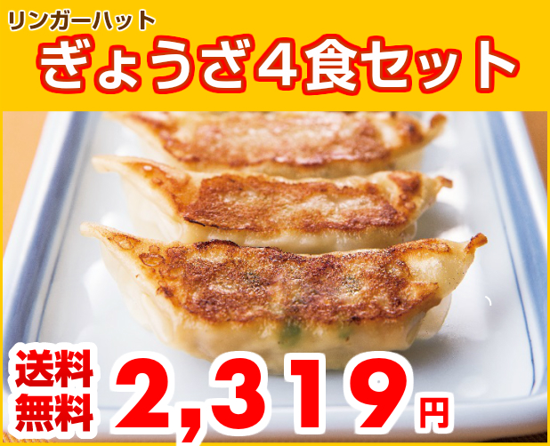 【送料無料】 ぎょうざ4食セット
