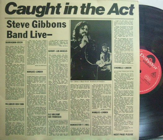 【英Polydor】Steve Gibbons Band/Live - Caught In The Act