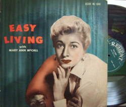 【米Regent mono】Mary Ann McCall/Easy Living (Zoot Sims, Joe Wilder, Seldon Powell, etc)