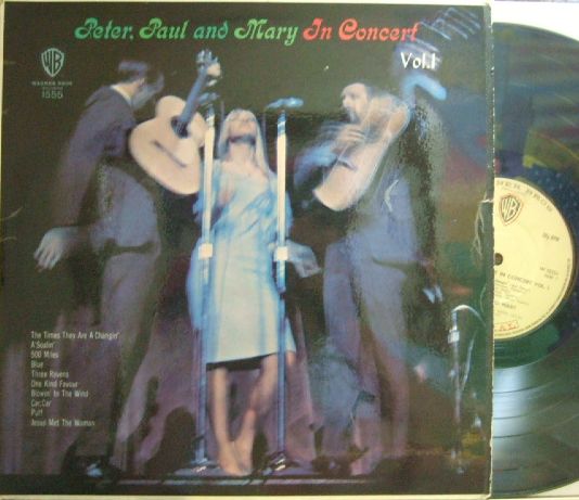 【英Warner Bros mono】Peter Paul and Mary/In Concert volume one