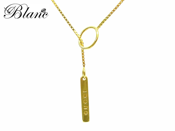 グッチ ラリアットネックレス K18YG