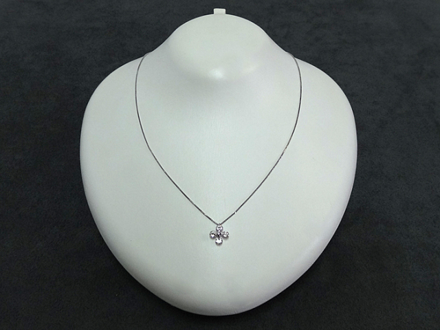ノンブランド ダイヤモンドネックレス K18WG