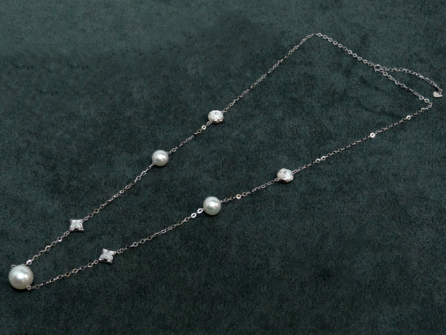 パールシェルネックレス K18WG