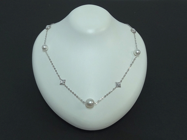 パールシェルネックレス K18WG