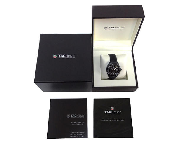 TAG Heuer アクアレーサー　自動巻き　黒 新品)TAG HEUER タグ・ホイヤー アクアレーサー 300m ブラック