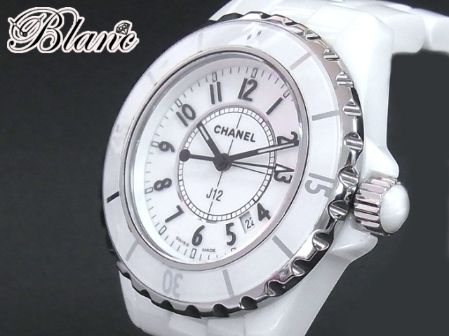 シャネル CHANEL J12 33mm H0968 レディース 腕時計 CHANEL シャネル J12 33MM H0968 白セラミック デイト クォーツ