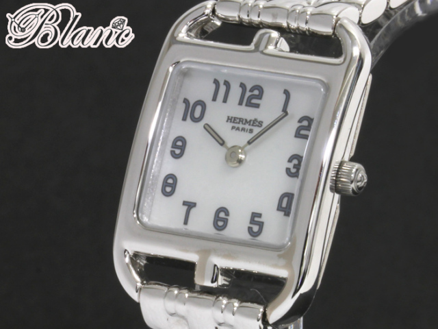 エルメス エルメス ケープコッド レディース シェル文字盤 8Pダイヤ  