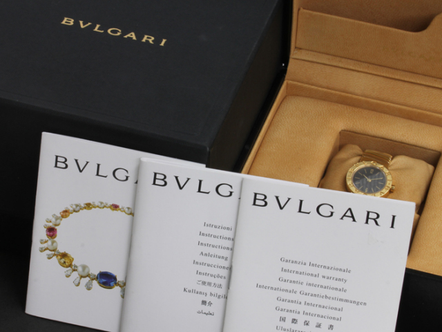ブルガリブルガリ BB23SL ダイヤ 12P QZ ブラック文字盤 保証書