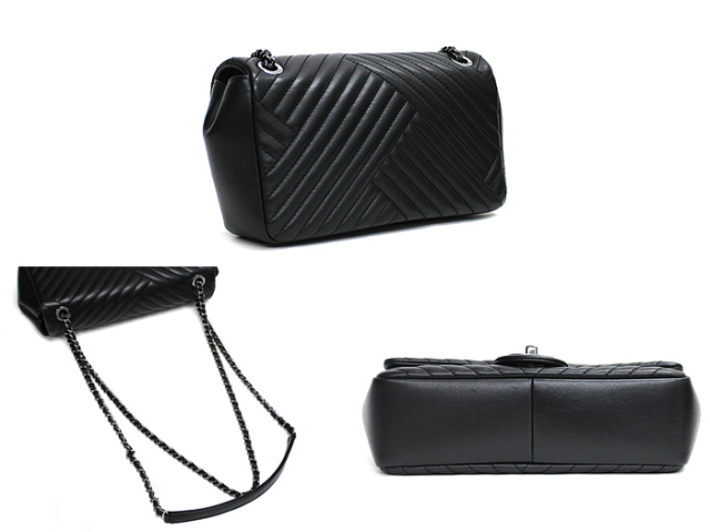 美品】CHANEL シャネル バッグ ブラック キルティング ショルダー
