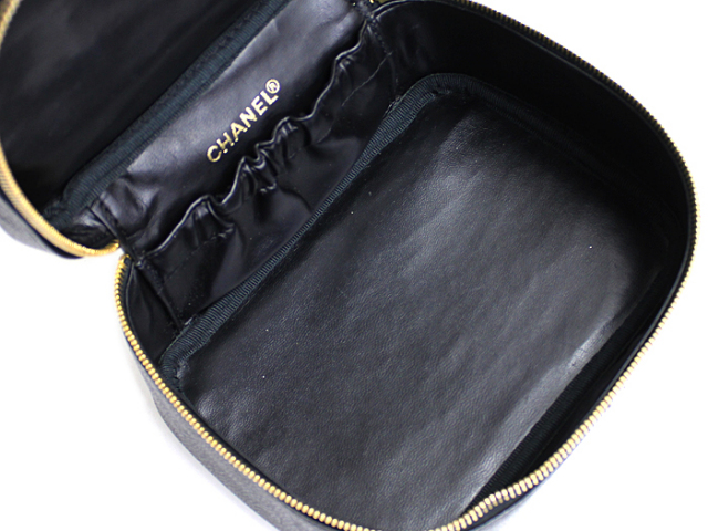 訳あり✨CHANEL キャビアスキン　バニティ　ハンドバッグ　ブラック 送料、代引手数料無料】 ◇ 【中古】 シャネル ◇ バニティ