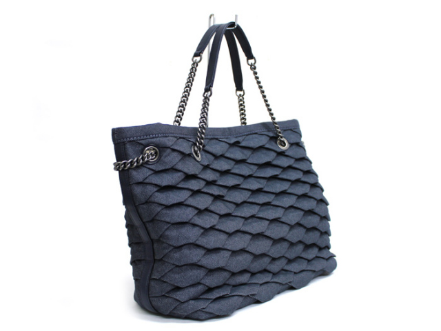 中古】◇ シャネル ◇ デニム チェーントートバッグ ブルー系  