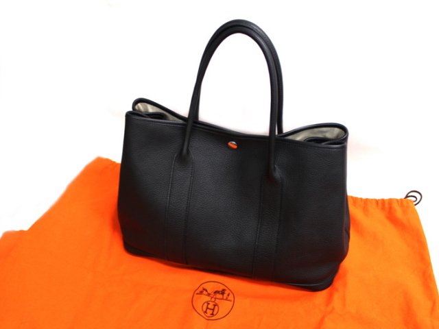 中古】 ◇ エルメス ガーデンパーティPM ◇ ネゴンダ ブラック  