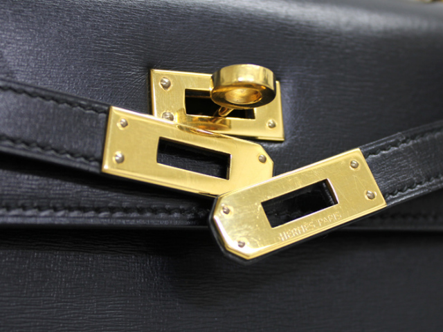HERMES ミニケリー 20ショルダー ボックスカーフ 外縫い ゴールド金具 HERMES HERMES ミニケリー 20ショルダー ボックスカーフ 外縫い