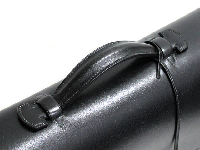 中古】 エルメス ◇ サック ア デペッシュ 38 ボックスカーフ ブラック  