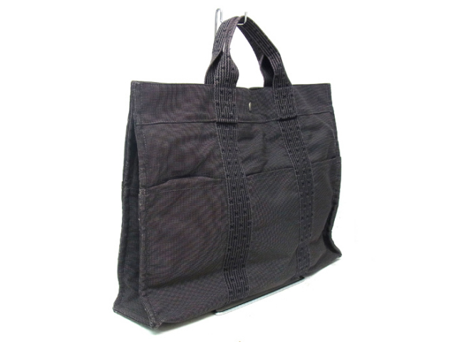 エルメス エールライン トートバッグ ダークグレー【中古・美品】 HERMES エルメス エールライントートMM 新金具 トートバッグ グレー