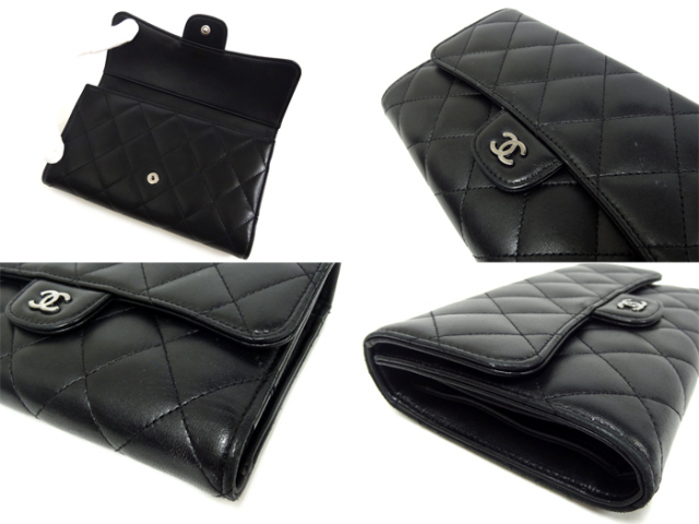 送料、代引手数料無料】 ◇ 【中古】 シャネル マトラッセ 三つ折り長  