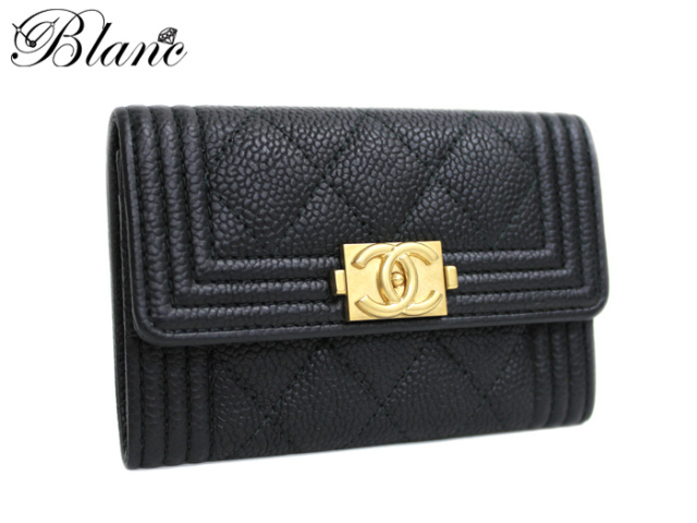 中古美品】◇ シャネル ◇ ボーイシャネル カードケース ◇ キャビア  