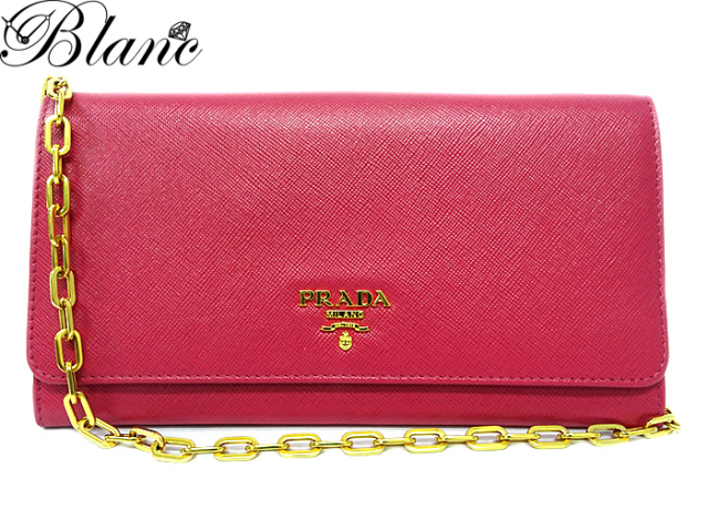 送料、代引手数料無料】 ◇ 【中古】プラダ チェーンウォレット  