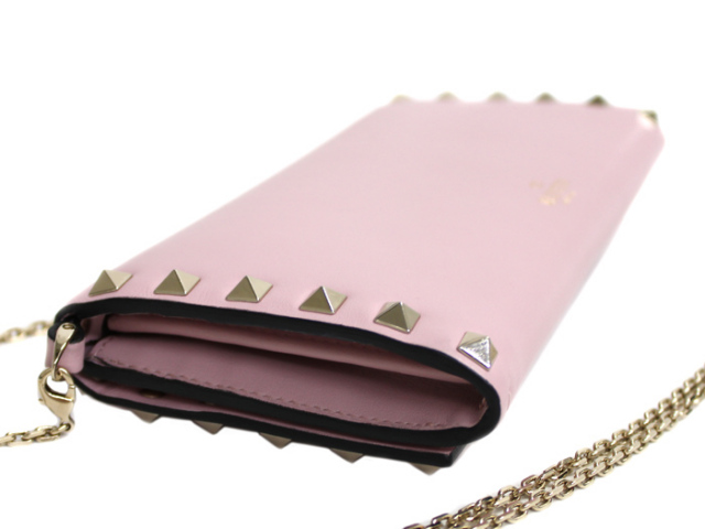 中古】◇ ヴァレンティノ ◇ ロックスタッズ チェーンウォレット  