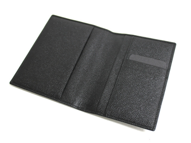 中古】◇ ブルガリ ◇ パスポートケース レザー ブラック ◇ メンズ  