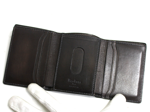 中古】 【レア】 ベルルッティ ◇ 三つ折り カードケース 札入れ  